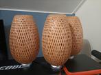 Set van 3 bamboe tafellampen, Huis en Inrichting, Lampen | Tafellampen, Ophalen, Nieuw, Hout, Minder dan 50 cm