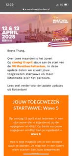 NN Marathon Startbewijs Tshirt Maat L, Tickets en Kaartjes, Eén persoon
