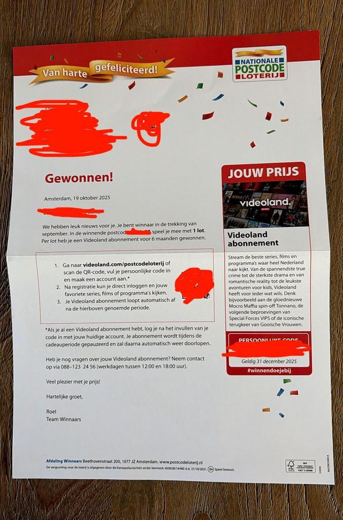 Videoland abonnement, Tickets en Kaartjes, Overige Tickets en Kaartjes, Drie personen of meer