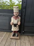 Houten chef beeld, Ophalen of Verzenden, Zo goed als nieuw, Hout