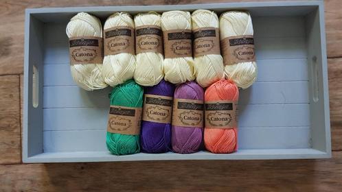 10 bollen Catona van Scheepjes, verschillende kleuren, Hobby en Vrije tijd, Breien en Haken, Nieuw, Breien of Haken, Wol of Garen