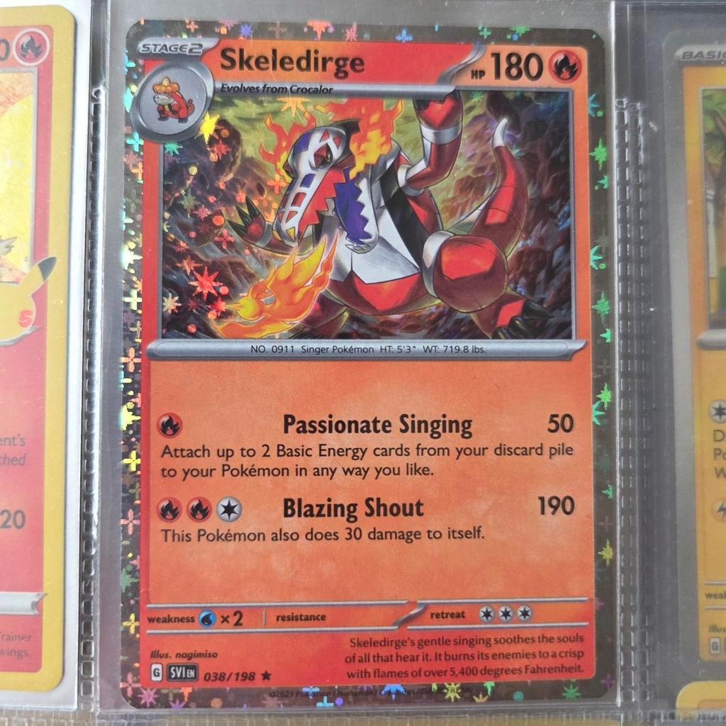 Skeledirge 038/198 Sparkle Holo Pokémonkaart, Ophalen of Verzenden