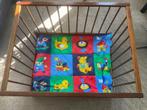 Box ( eiken ) met boxkleed, Kinderen en Baby's, Boxen, Ophalen of Verzenden, Gebruikt, Rechthoekig, Boxkleed