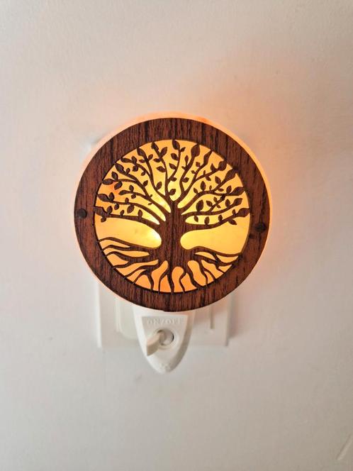 Nieuw levensboom lamp nachtlampje zoutsteen slaapkamer, Huis en Inrichting, Lampen | Wandlampen, Nieuw, Ophalen of Verzenden