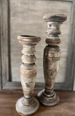 Kandelaar Grey Washed S, Huis en Inrichting, D, Overige kleuren, 25 tot 50 cm, Nieuw