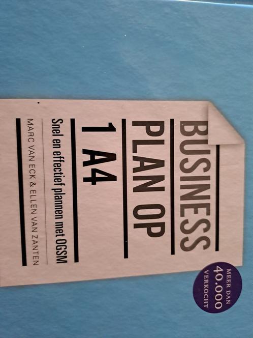 Business Plan Op 1 A4 - Nieuw!, Boeken, Economie, Management en Marketing, Nieuw, Management, Ophalen of Verzenden