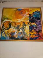 Schilderij van een Cheetah van Carlos Blaaker, Ophalen of Verzenden