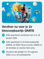 AH bioscoop kaarten 25 cent.Letop! inleveren voor 18 januari, Albert Heijn, Ophalen of Verzenden