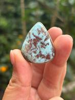 Larimar Edelsteen Ring maat 18, Sieraden, Tassen en Uiterlijk, Ringen, Overige materialen, Blauw, Nieuw, Ophalen of Verzenden
