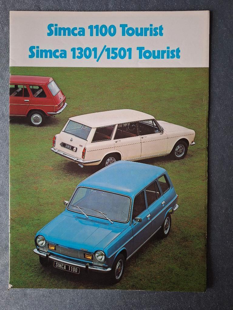 Brochure SIMCA 1100/ 1301 / 1501 TOURIST - 1974 NL, Verzenden, Gelezen, Overige merken