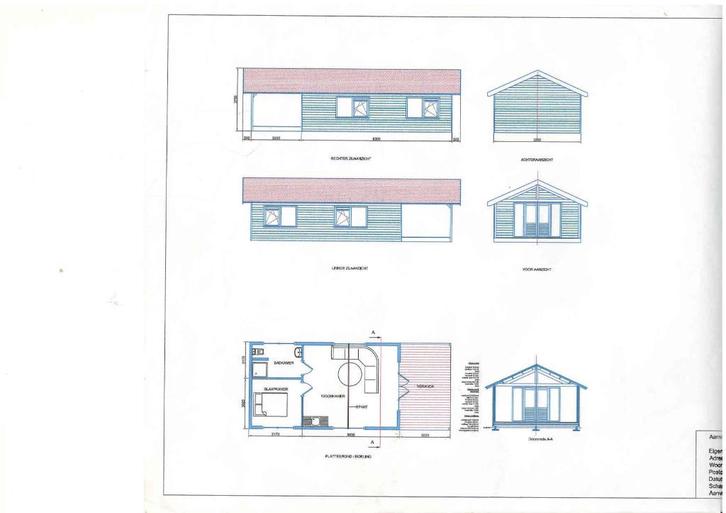 Bouwpakket/chalet, Tuin en Terras, Tuinhuizen, Zo goed als nieuw, Schuur, Hout, 500 cm of meer, 400 cm of meer, 3 ramen of meer