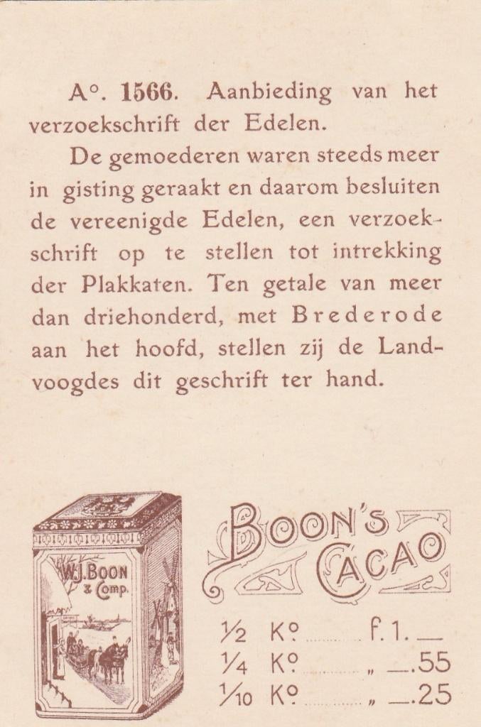 Albumplaatjes,  Boon's Cacao  (1678), Verzenden, Gebruikt, Overige typen