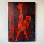 Wolfgang Reuther haan prent op hout jaren 60 70, Antiek en Kunst, Ophalen of Verzenden