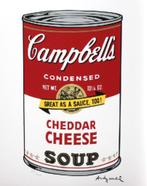 Andy Warhol(1928)Lithografie"Campbells Cheddar Soup" Ges Gen, Antiek en Kunst, Kunst | Litho's en Zeefdrukken, Ophalen of Verzenden