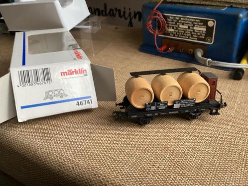 Marklin 46741DR HOUTEN WIJNVATEN WAGEN MET REMMERSHUIS NIEUW, Hobby en Vrije tijd, Modeltreinen | H0, Nieuw, Wagon, Wisselstroom