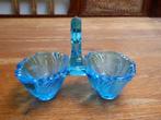 Art deco persglazen peper en zout houder, blauw, Antiek en Kunst, Ophalen of Verzenden