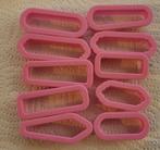 10x cutter roze voor polymeer klei sieraden, Ophalen of Verzenden, Gebruikt, Gereedschap of Toebehoren