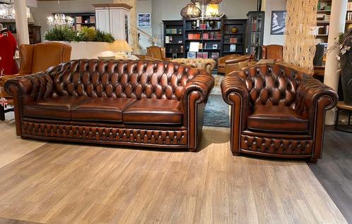 springvale chesterfield 3,5 zits + stoel Nottingham IZGS!, Huis en Inrichting, Banken | Bankstellen, Zo goed als nieuw, 75 tot 100 cm