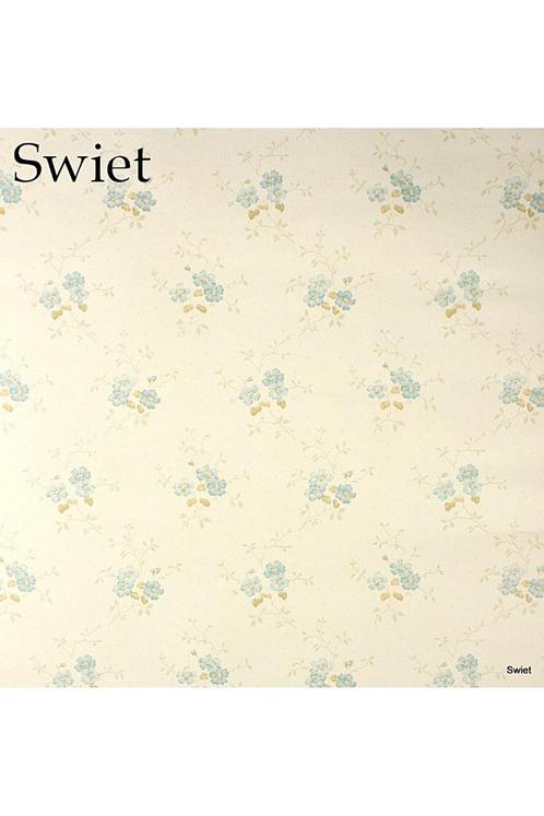 4956 bloemen lichtblauw crème zand jaren 50 romantisch swiet, Huis en Inrichting, Stoffering | Behang, Verzenden