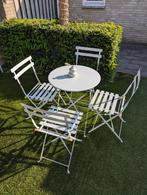 Tuinset: tafel + 4 stoelen, Ophalen, Zo goed als nieuw, Kunststof
