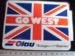 sticker go west Olau vlissingen sheerness logo uk vlag, Verzenden, Zo goed als nieuw, Bedrijf of Vereniging