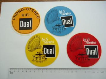sticker oud DUAL grammofoonspeler platenspeler vinyl plaat beschikbaar voor biedingen