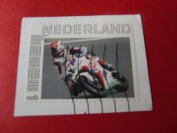 Persoonlijke zegel - Op de motor in actie op papier - gest. beschikbaar voor biedingen