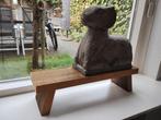 Plantenkrukje, etagière van vergrijsd steigerhout, Ophalen of Verzenden, Zo goed als nieuw, Hout