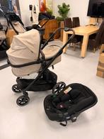Deryan Noa Luxe 3-in-1 Kinderwagen - Met autostoel - Nougat, Kinderen en Baby's, Kinderwagens en Combinaties, Overige merken, Verstelbare duwstang