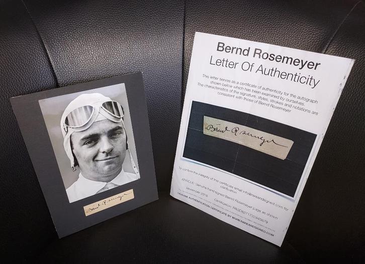 Originele handtekening GrandPrix Coureur Bernd Rosemeyer, Verzamelen, Overige Verzamelen, Ophalen of Verzenden