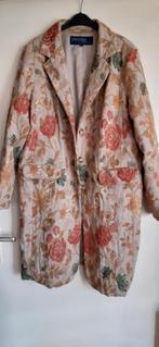 Prachtige vintage damesjas colbert bloemen pailletten mt 46, Open End, Verzenden, Gedragen, Maat 46/48 (XL) of groter