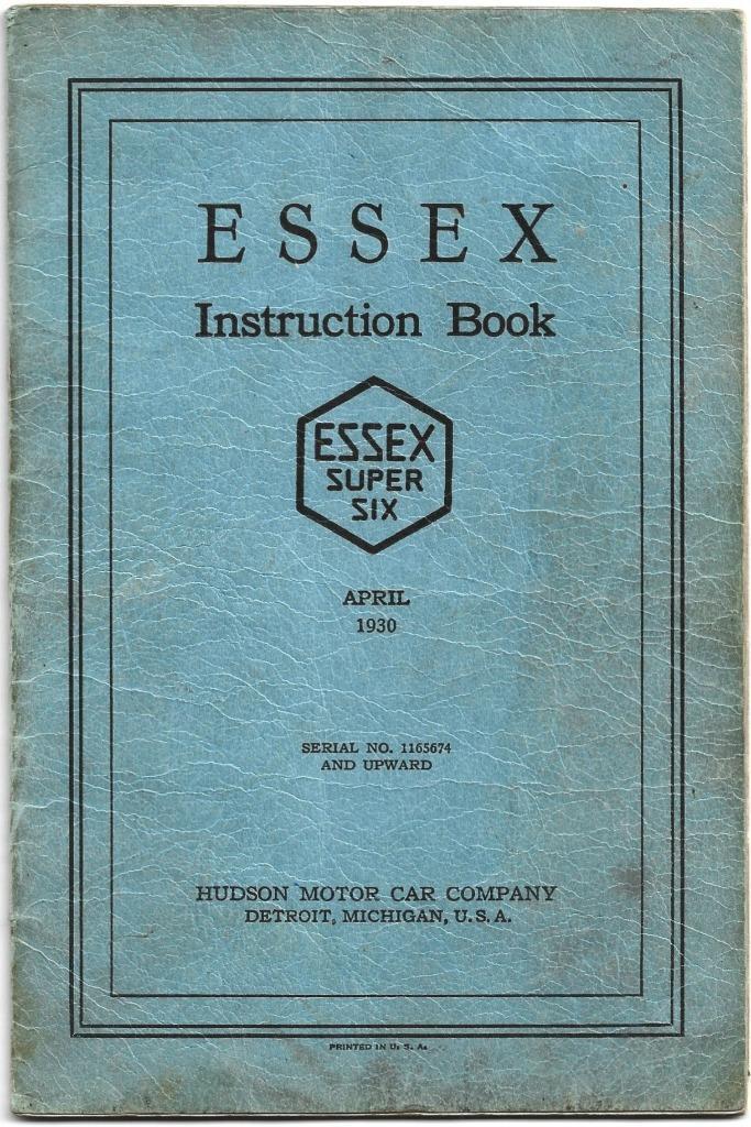 Essex Super Six manual handleiding (A1253), Auto diversen, Handleidingen en Instructieboekjes, Ophalen of Verzenden
