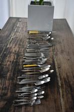Partij bestek RUIM 50 stuks messen vorken lepels etc vintage, Ophalen of Verzenden, Gebruikt, Rvs of Chroom, Los bestek