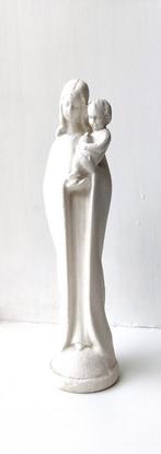 Slank oud beeld van Maria Madonna met kind genummerd  121, Ophalen of Verzenden, Zo goed als nieuw, Beeld(je), Christendom | Katholiek