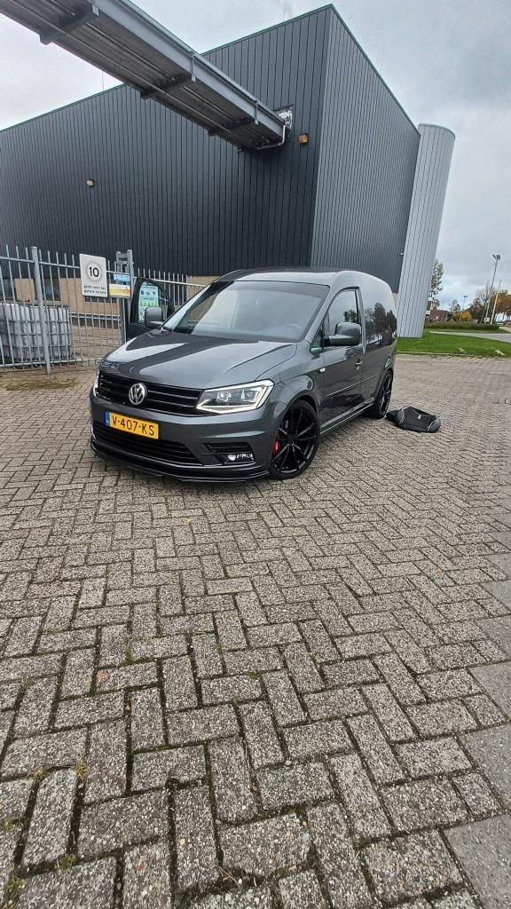 Volkswagen Caddy 2018 L1H1 185 PK – Lease over te nemen, Auto's, Bestelauto's, Particulier, ABS, Adaptive Cruise Control, Airbags