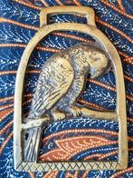 Mooi antiek papegaai kleppermannetje uit Engeland 9,4 cm., Ophalen of Verzenden, Koper