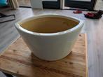 Ovale middelgrote bloempot wit, Tuin en Terras, Bloempotten, Ophalen, Overige vormen, Aardewerk, Minder dan 40 cm