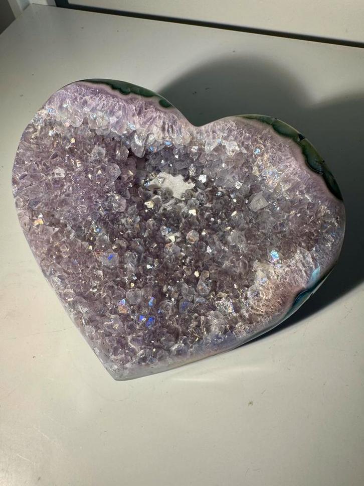 Amethist hart, Verzamelen, Mineralen en Fossielen, Ophalen of Verzenden