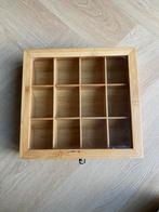 12 vaks houten theedoos, Ophalen of Verzenden, Zo goed als nieuw