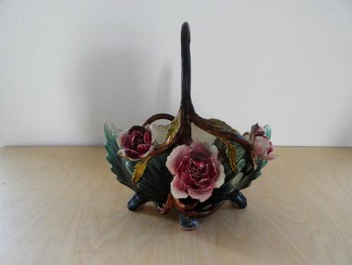 antiek Biedermeier mandje van aardewerk/keramiek, Antiek en Kunst, Antiek | Keramiek en Aardewerk, Ophalen of Verzenden