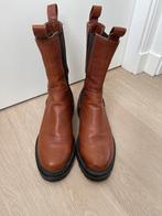 Manfield leren laarzen/Chelsea boots (cognac) maat 40, zgan!, Hoge laarzen, Bruin, Ophalen of Verzenden, Zo goed als nieuw