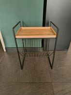 Bijzettafel / lectuurbak/ tijdschriftenrek, Minder dan 55 cm, Gebruikt, Metaal of Aluminium, Rechthoekig