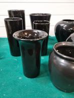 Vaasjes potten zwart 8 stuks, Huis en Inrichting, Woonaccessoires | Vazen, Ophalen of Verzenden, 'T Olde Gre-j, Info@toldegrej.nl