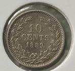 10 cent 1889, Postzegels en Munten, Munten | Nederland, Koning Willem III, Zilver, Ophalen of Verzenden, 10 cent