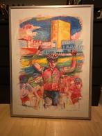 Zeefdruk wielrenner - Annemarie de Groot, Ophalen