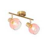 Art Deco spot goud roze Vidro, Ophalen of Verzenden, Nieuw, Glas, Plafondspot of Wandspot