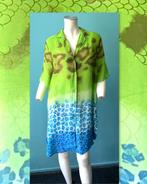 Sunflair doorknoopjurk groen/blauw maat 40, Kleding | Dames, Maat 38/40 (M), Verzenden, Zo goed als nieuw, Sunflair