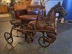 Antiek houten paard met sulky in super mooie staat is uniek, Ophalen