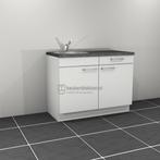 Nieuw keukenblok 1.20m spoelbak links, op voorraad !!, Huis en Inrichting, Ophalen, 100 tot 150 cm, Wit, Nieuw