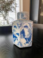 Antieke 6-kantige Porseleinen pot, Ophalen of Verzenden